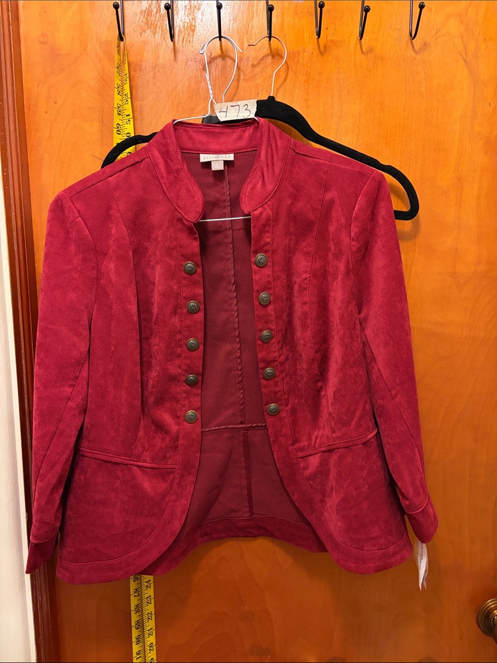 Roz & Ali Crimson Military-Style Blazer